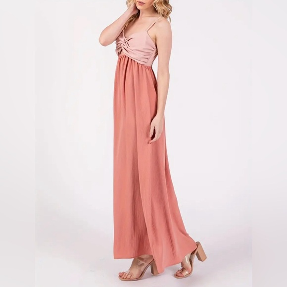 NIP-Color Block Sleeveless Midi Dress - Picture 4 of 6